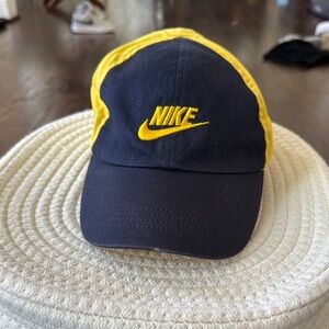 Nike Navy and Yellow Cap